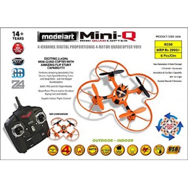 Modelart 4 Channel Mini Quadcopter - Orange